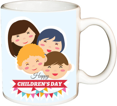 

ShopBuzz happy children's day printed coffee mug Ceramic Mug(350 ml), Multicolor