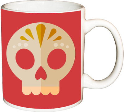 

ShopBuzz cartoon face Tilak printed coffee mug Ceramic Mug(350 ml), Multicolor