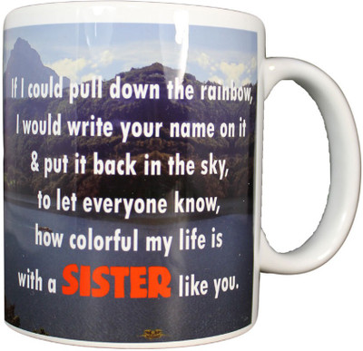 

juvixbuy Sister Quotes Coffee Ceramic Ceramic Mug(325 ml), Multicolor