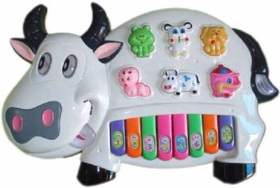 

Smilemakers Musical Cow Piano Keyboard Toy Game for Kids(Multicolor)