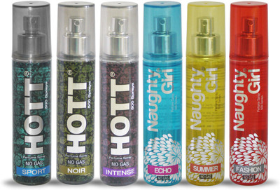 

Hott SPORT NOIR INTENSE And Naughty Girl ECHO SUMMER FASHION Perfume For Combo Pack of 6 -60ML Eau de Parfum - 60 ml(For Men & Women)
