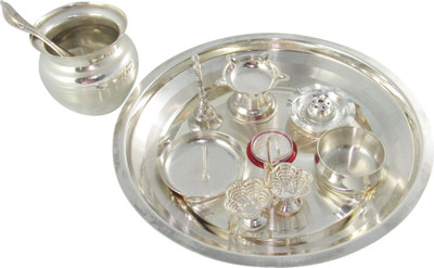 

GoldGiftIdeas 10 Inch Pavitra Tarbhana Silver Plated(Silver)