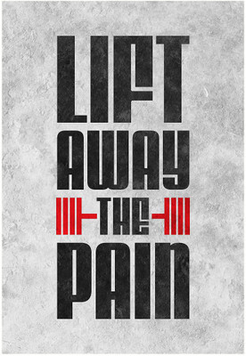 

Lab No. 4 Lift Away The Pain Gym Motivational Quotes ON LARGE PRINT 36X24 INCHES Photographic Paper(36 inch X 24 inch, Rolled)