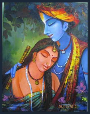 

Radha krishna paintings Beautiful 4 poster on LARGE PRINT 36X24 INCHES Photographic Paper(36 inch X 24 inch, Rolled)