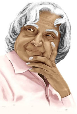 

Abdul Kalam Painting India Proud wallpaper-3 poster on LARGE PRINT 36X24 INCHES Photographic Paper(36 inch X 24 inch, Rolled)