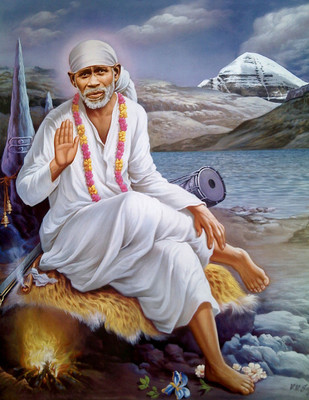 

Sai baba poster4 on fine art paper 13x19 Paper Print(19 inch X 13 inch, Rolled)