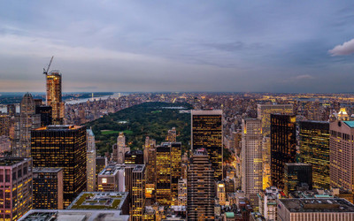 

World USA New York Shot from Rockefeller Center in New York City on LARGE PRINT 36X24 INCHES Photographic Paper(36 inch X 24 inch, Rolled)