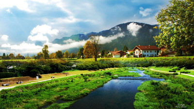 

dream village hd HD poster on fine art paper 13x19 Fine Art Print(19 inch X 13 inch, Rolled)