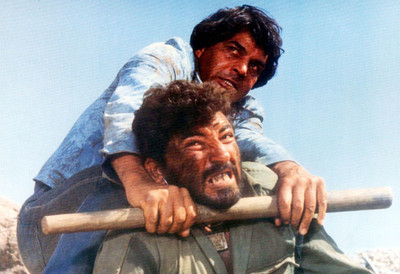 

Sholay Poster Dharmendra with Gabbar on fine art paper 13x19 Paper Print(19 inch X 13 inch, Rolled)