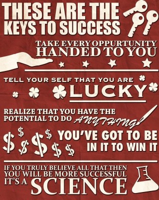 

These Are The Keys To Succes Poster on fine art paper 13x19 Fine Art Print(19 inch X 13 inch, Rolled)