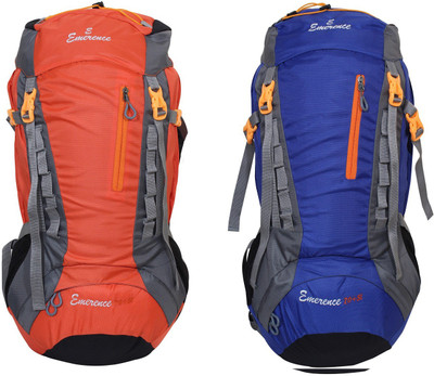 

Emerence 1021 Rucksack, Hiking Backpack 75Lts (Orange & Royal Blue) Set of 2 Rucksack - 75 L(Multicolor)