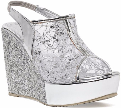 

Stepee Women Silver Wedges