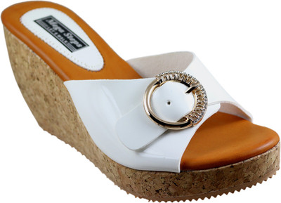 

Mega Steps Women White Wedges
