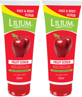

Lilium Herbal Face & Body Fruit Scrub 200ml Pack of 2 Scrub(200 ml)