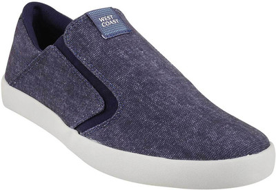 

West Coast Alpine Slip On Denim Shoe Sneakers For Men(Blue, Blue-multi