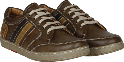 

Kraasa Italiano Sneakers For Men(Brown