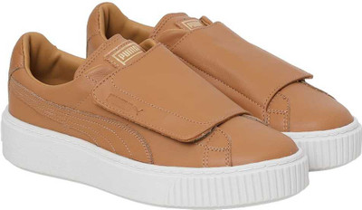 

Puma Basket Platform Strap Wn's Sneakers For Women(Tan, Apple cinnamon-white