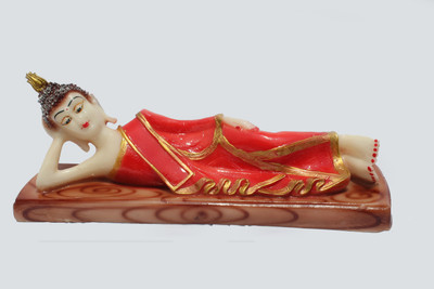 

creation GAUTAM BUDDHA MARBLE IDOL Decorative Showpiece - 13 cm(Marble, Multicolor)