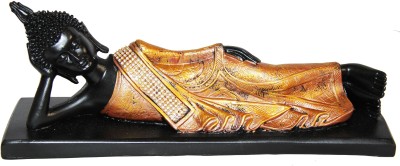 

Gaba Trend Sleeping Buddha Decorative Showpiece - 14 cm(Polyresin, Black, Brown)