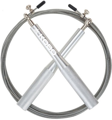 KOBO JR-6 Ball Bearing Skipping Rope(Silver, Length: 305 cm)