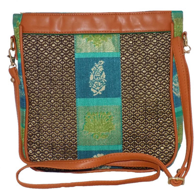 

Bagaholics Girls Casual Blue Silk Sling Bag