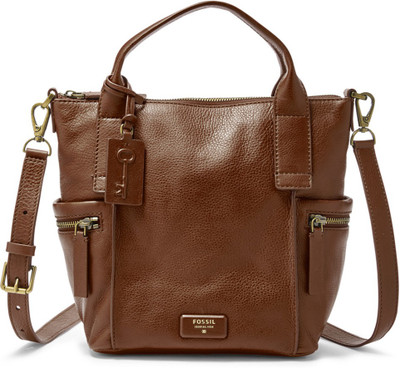 

Fossil Women Casual Brown Genuine Leather Satchel