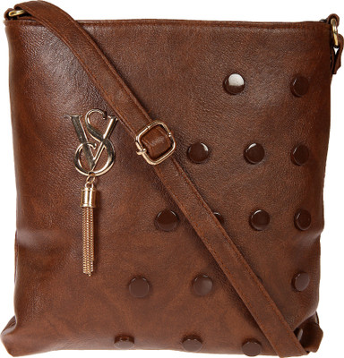 

STEEMO Women Casual Brown PU Sling Bag