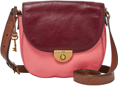 

Fossil Women Casual Pink Genuine Leather Hand-held Bag