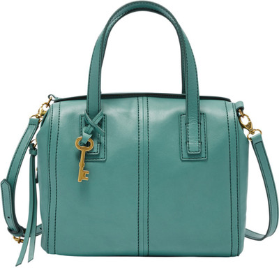 

Fossil Women Casual Green Genuine Leather Satchel