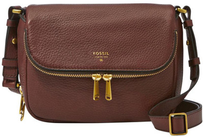 

Fossil Women Casual Brown Genuine Leather Hand-held Bag