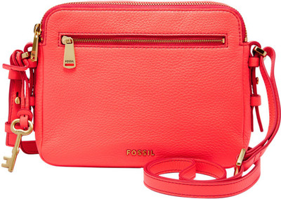 

Fossil Women Casual Pink Genuine Leather Hand-held Bag