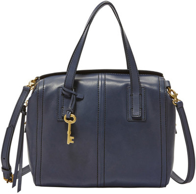

Fossil Women Casual Blue Genuine Leather Satchel