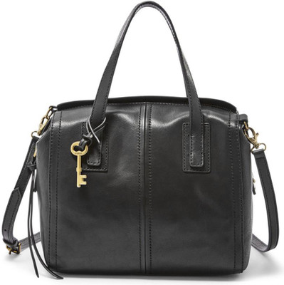 

Fossil Women Casual Black Genuine Leather Satchel