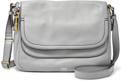 

Fossil Women Casual Grey Genuine Leather Hand-held Bag