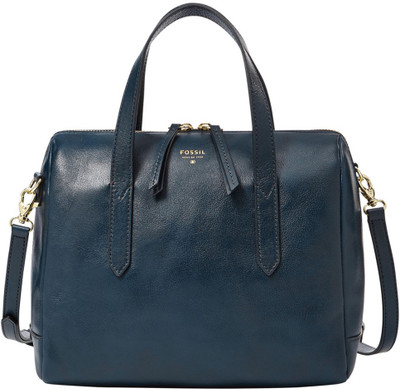 

Fossil Women Casual Blue Genuine Leather Satchel