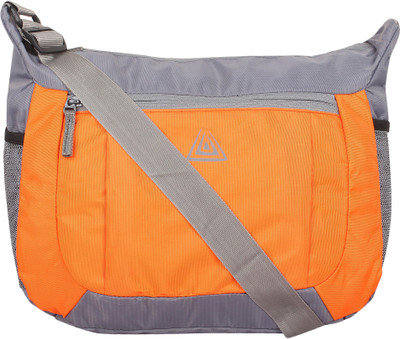 

JUNKET TRIBE Men Casual Orange, Grey Polyester Sling Bag, Grey;orange