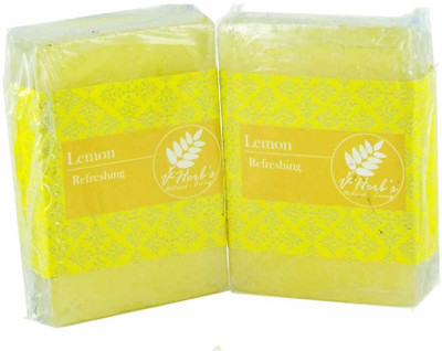 

vherbs Handcrafted Lemon Soap Soap - Pack of 2(200 g, Pack of 2)