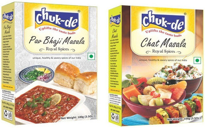 

Chukde Chat Masala(100g) , Pav Bhaji Masala (100g) Combo(2 x 100 g)