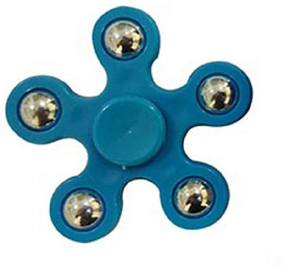 

VibeX ™ Fast Spin Superhero Stable 5 Side Steel Balls Fidget Spinner Hand Toy(Blue)