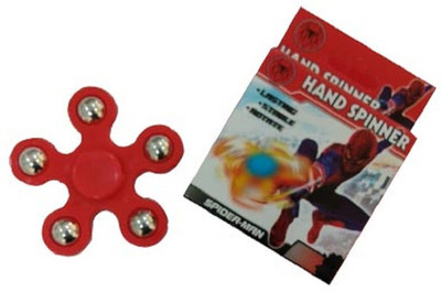 

VibeX ® Superhero Spiderman Fast Spin Fidget Spinner Hand Toy Stable 5 Side Steel Balls(Red)