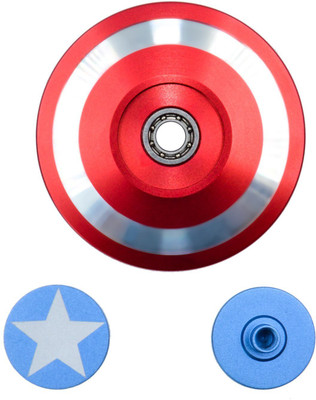 

VibeX ® The Anti-Anxiety 360 Spinner Fidget Toy Captain America Shield Helps Focusing Premium Quality EDC for Kids & Adults Stress Reducer Relieves ADHD Anxiety Boredom Ceramic Cube Bearing(Multicolor)