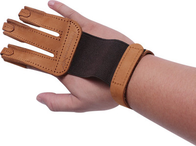 

Armor 3 Finger Leather Tab Archery Gloves (, Multicolor