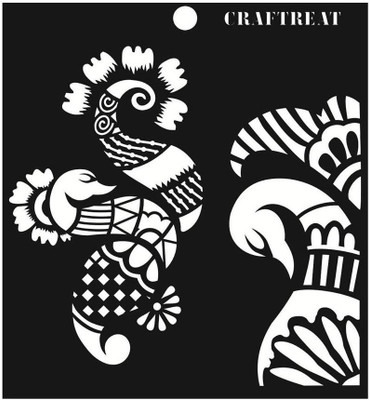 

Craftreat CTS057 Henna Layered Stencil(Pack of 1, 6*6)