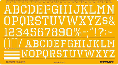 

Isomars LS115 Lettering Stencil(Pack of 1, Engraved)
