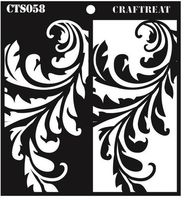 

Craftreat Flourish Positive Negative Layered Stencil(Pack of 1, 6*6)