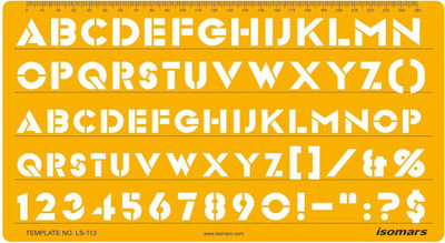 

Isomars LS113 Lettering Stencil Stencil(Pack of 1, Engraved)