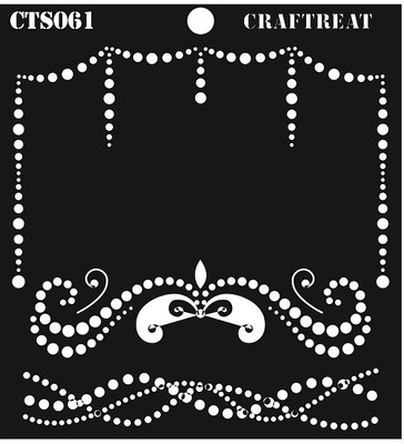Craftreat Beeded Strings Layered Stencil(Pack of 1, 6*6)