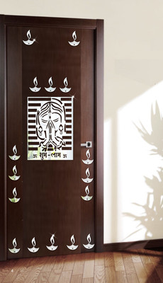 

Naveed Arts  Acrylic Sticker Sticker(Pack of 17, Silver mirror