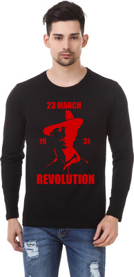 IRONGRIT Printed Men Round Neck Black T-Shirt