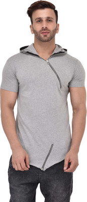 STITCH STUDIOS Solid Men Round Neck Maroon T-Shirt